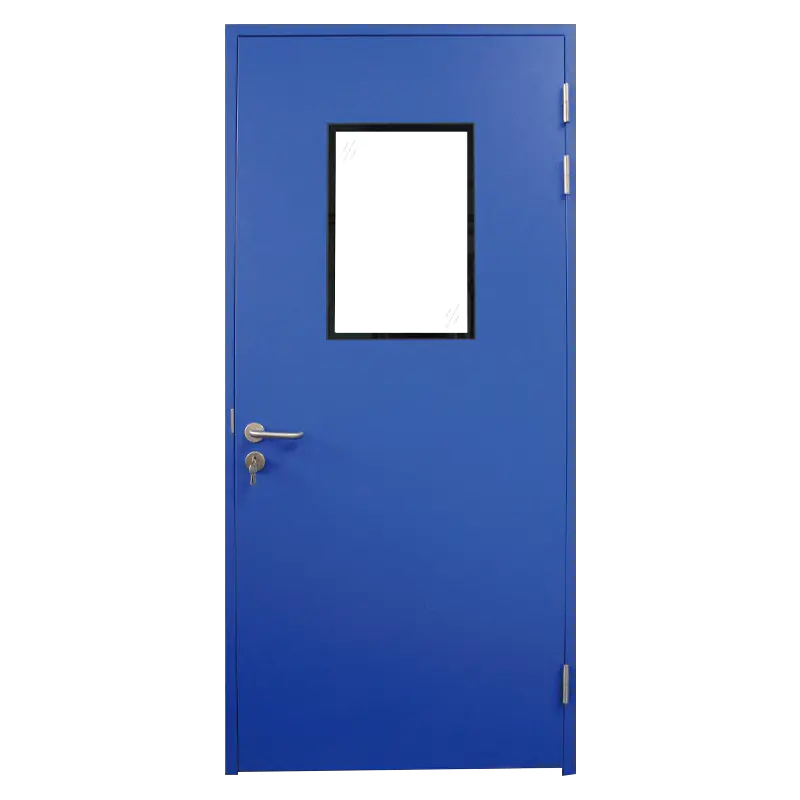 Porte de salle blanche en acier